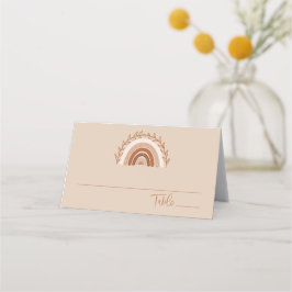 Tarjetas Earthy Terracotta Boho Rainbow Place