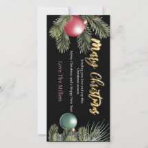 Tarjetas editables de navidad Black Modern Cristma