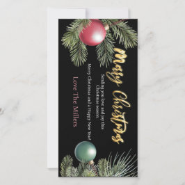 Tarjetas editables de navidad Black Modern Cristma
