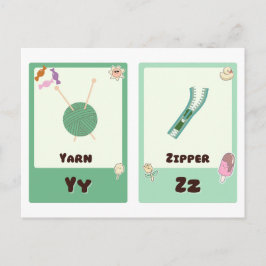 Tarjetas educativas del alfabeto, Y,Z ABC