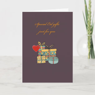 Tarjetas Eid con regalos