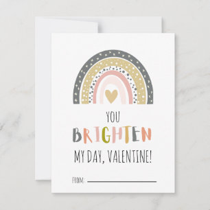 Tarjetas El día de San Valentín arcoiris para niño