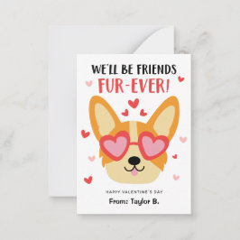 Tarjetas El día de San Valentín Corgi Dog para niñ