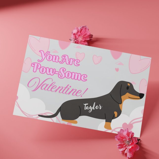 Tarjetas El día de San Valentín Dachshund impresas (Printable Dachshund Valentine's Day Cards - Custom)