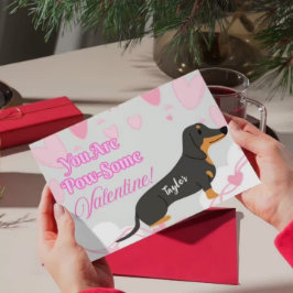 Tarjetas El día de San Valentín Dachshund impresas