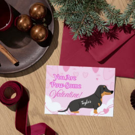 Tarjetas El día de San Valentín Dachshund impresas