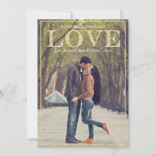 Tarjetas El día de San Valentín de amor purpurina