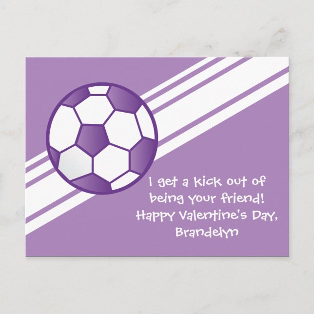 Tarjetas El día de San Valentín de bolas de fútbol (Anverso)