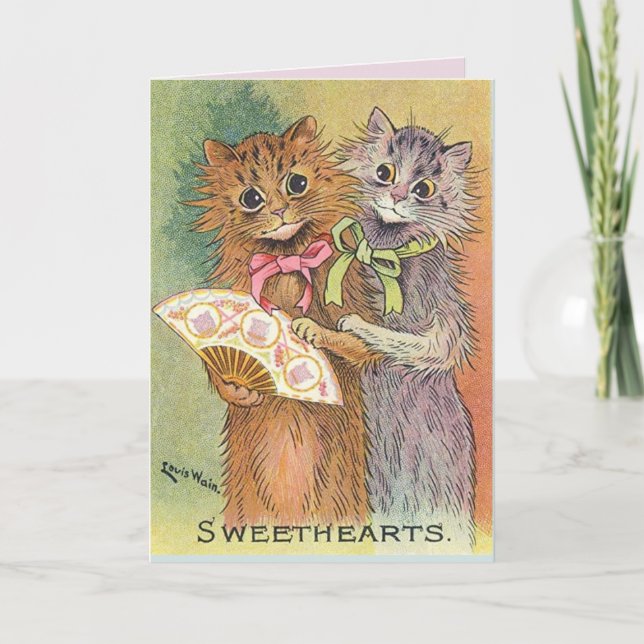 TARJETAS EL DÍA DE SAN VALENTÍN DE LOS GATOS DE LO (Anverso)