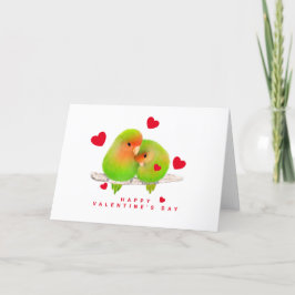 Tarjetas El día de San Valentín Red Heart Lovebird