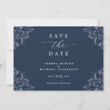 Tarjetas Elegantes de Ahorra la Fecha de Boda en A