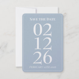 Tarjetas Elegantes de Ahorro de Fecha de Boda Azul