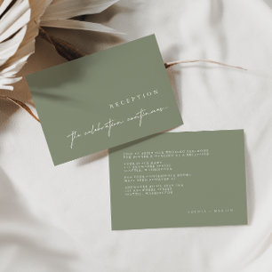 Tarjetas elegantes de Boda de sabio Minimalista