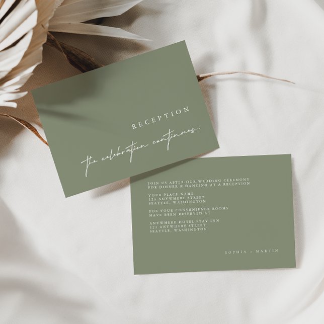Tarjetas elegantes de Boda de sabio Minimalista (Subido por el creador)