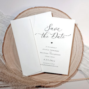 Tarjetas elegantes de boda para guardar la fecha