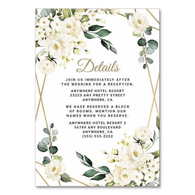 Tarjetas elegantes de envoltorio de Boda geométric (Anverso)