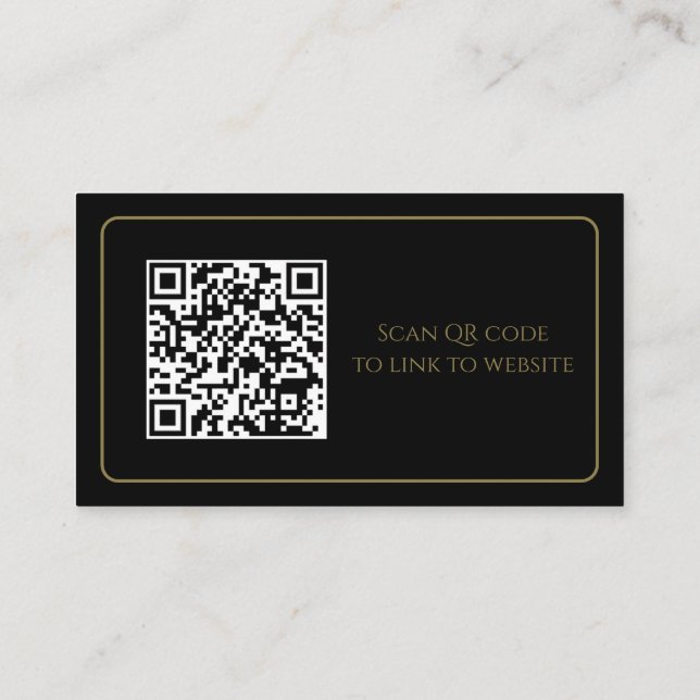 Tarjetas elegantes de envoltorio en negro y oro (Reverso)