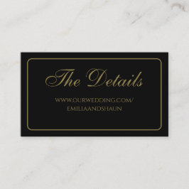 Tarjetas elegantes de envoltorio en negro y oro