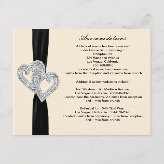 Tarjetas elegantes de envolvente de cinta negra de (Anverso)
