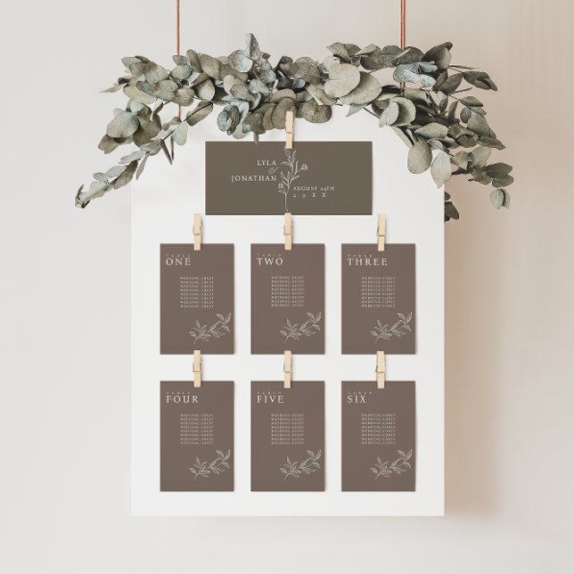 Tarjetas elegantes de la tabla de asientos Boda de (Subido por el creador)