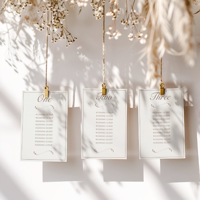 Tarjetas elegantes de la tabla de asientos de Boda (Subido por el creador)