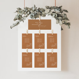 Tarjetas elegantes de la tabla de asientos del Bod