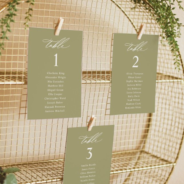Tarjetas elegantes de la tabla verde de asientos d (Subido por el creador)