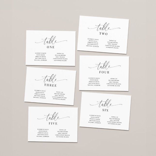 Tarjetas elegantes de número de mesa y carta de as (Subido por el creador)