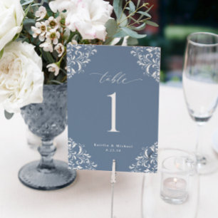 Tarjetas Elegantes de Números de Mesa de Boda en A