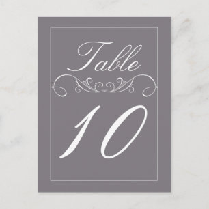 Tarjetas elegantes de números de tabla de Boda Swi