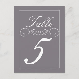 Tarjetas elegantes de números de tabla de Boda Swi