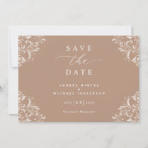 Tarjetas Elegantes de Save the Date de Boda en Tau