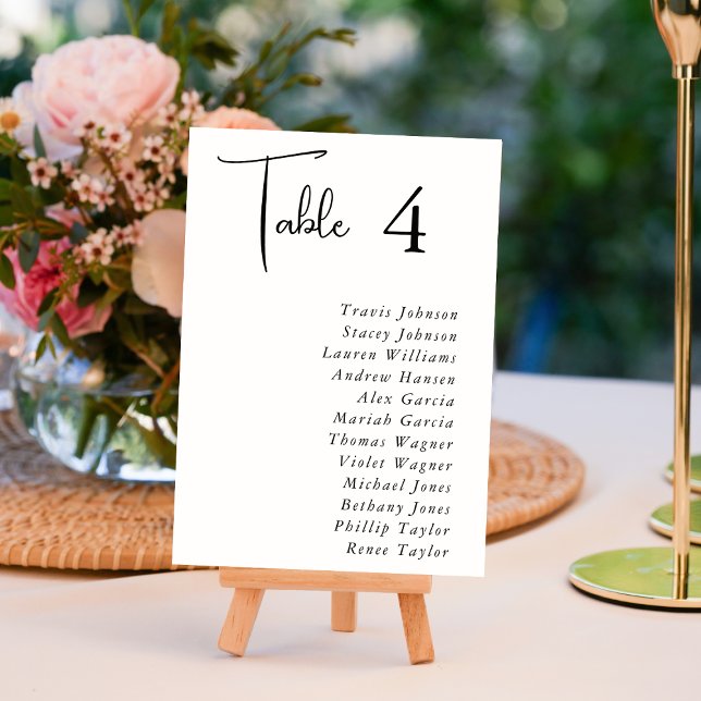 Tarjetas elegantes de tabla Boda moderna (Subido por el creador)