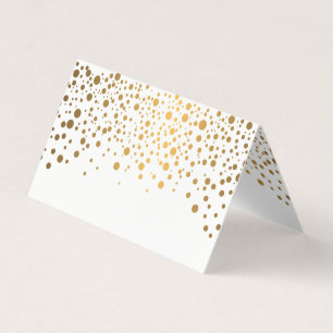 Tarjetas elegantes del lugar del confeti el del