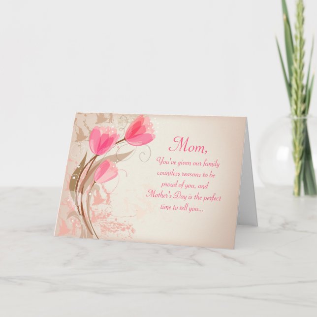 Tarjetas elegantes para el día de la madre (Anverso)