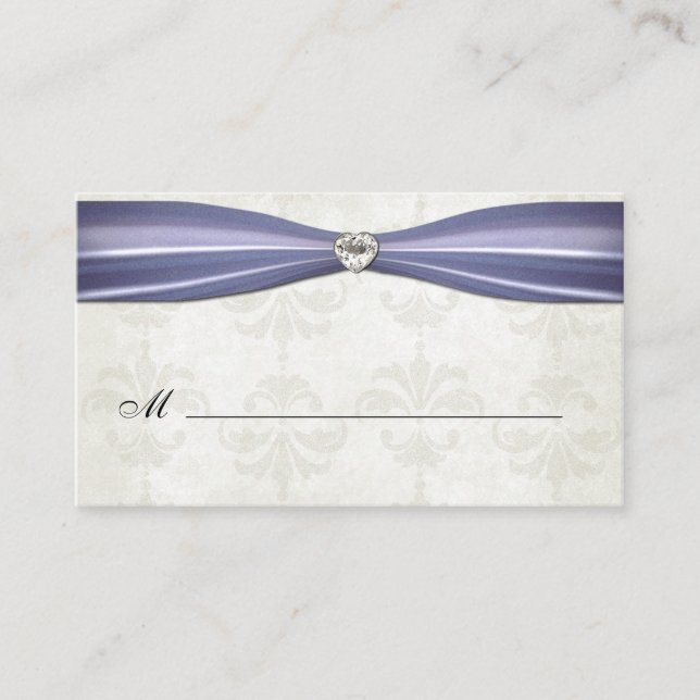 Tarjetas elegantes para el lugar de la boda (Anverso)