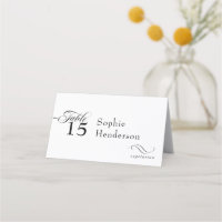 Tarjetas elegantes para el lugar de la boda | Elec
