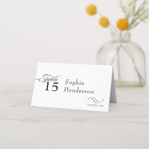 Tarjetas elegantes para el lugar de la boda Elec
