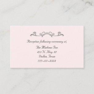 Tarjetas elegantes para el recinto de la boda