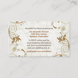 Tarjetas elegantes para la boda de otoño