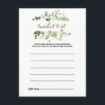 Tarjetas elegantes para la lista de cubo de hojas<br><div class="desc">Estas elegantes tarjetas de cubo de hojas de eucalipto son la actividad perfecta para una boda tropical o una ducha de novia. El diseño presenta hermosas hojas de eucalipto pintadas a mano de forma artística, dispuestas en formas geométricas, inspirando la belleza natural. El signo de la lista de cubo se...</div>