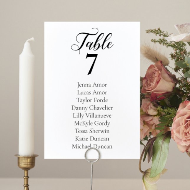 Tarjetas elegantes para la tabla de asientos Minim (Subido por el creador)