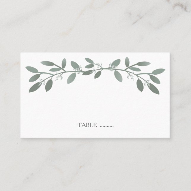 Tarjetas elegantes para los Bodas Eucalyptus (Anverso)