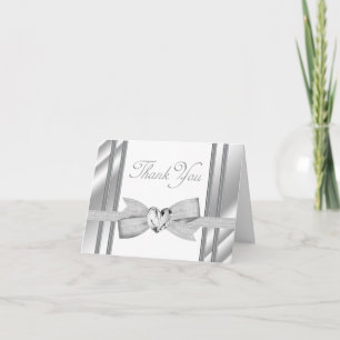 Tarjetas Elegantes Silver Gracias