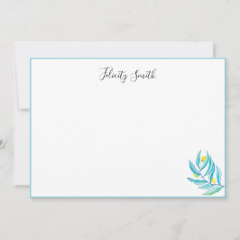 Tarjetas elegantes y modernas de limón botánico