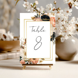 Tarjetas elegantes y personalizables de números de