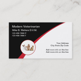 Tarjetas Emblem Business con el logotipo veterinar