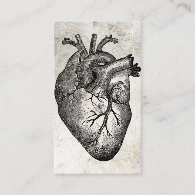 Tarjetas empresariales de anatomía cardíaca médica (Anverso)