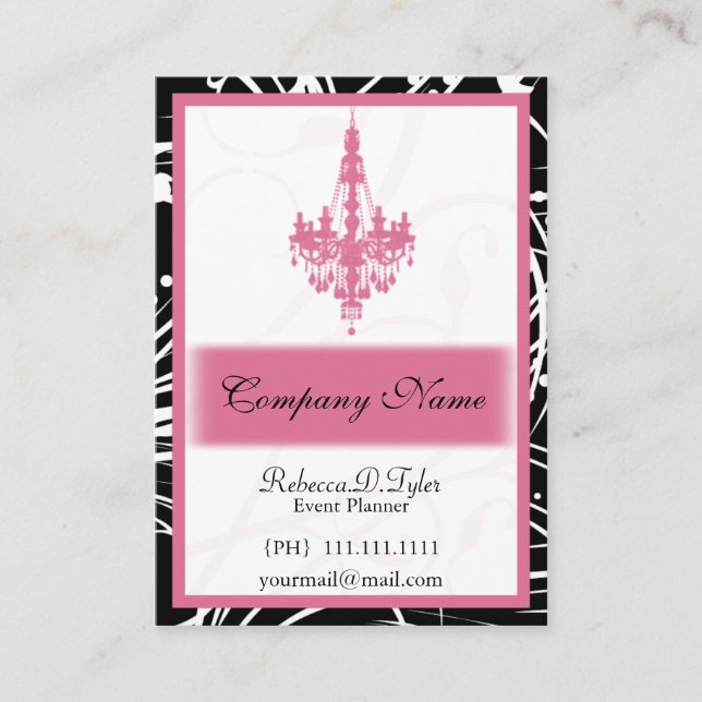 tarjetas empresariales de Moda rosa (Anverso)