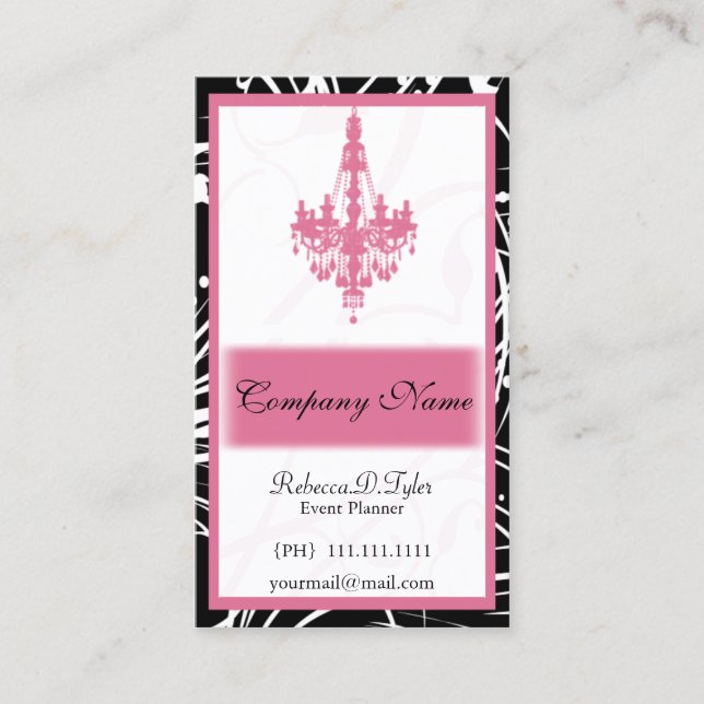 tarjetas empresariales de Moda rosa (Anverso)